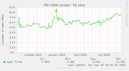 File table usage